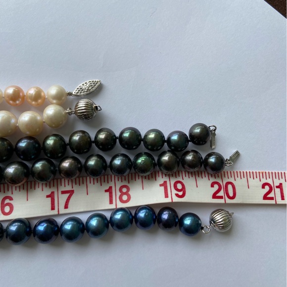 Imperial pearls by Josh Bazar, Black 20”, freshwater cultured, 925 sterling - Picture 8 of 9